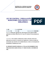 Ley de Control y Regulación de Armas Municiones Explosivos y Artículos Similares