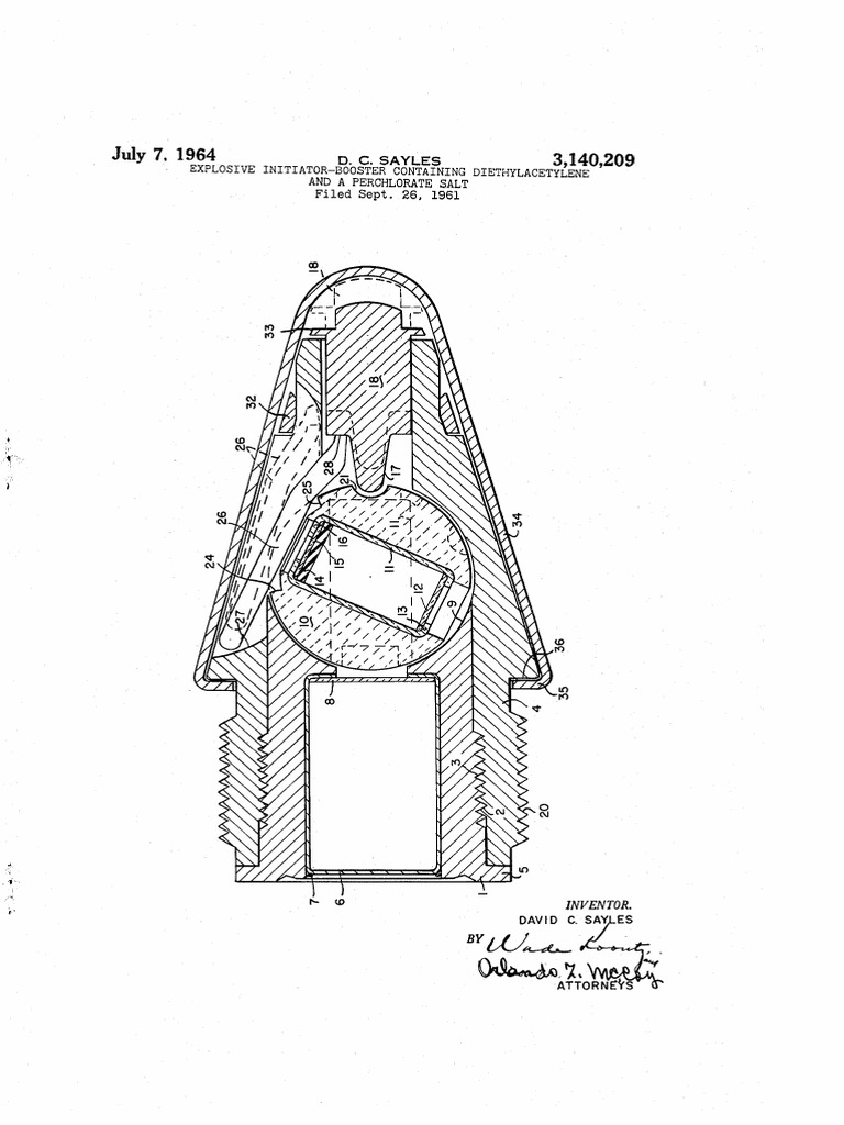 Explosive Initiator Booster Patent | PDF | Fuze | Chemical Elements