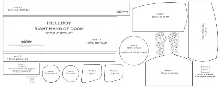 Hellboy+Right+Hand+of+Doom+Template+SKS+Props | PDF