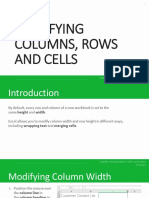 Modifying Columns and Cells