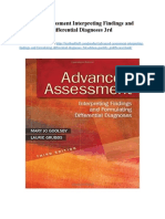 Advanced Assessment Interpreting Findings and Formulating Differential Diagnoses 3rd Edition Goolsby Grubbs Test Bank