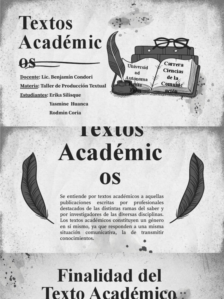 Estructura y Tipos de Textos Académicos | PDF | Conocimiento | Autor