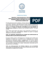 Convocatoria Residencias Medicas 2023