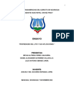 Propiedades Del Litio y Sus Aplicaciones 1