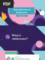 Risky Behaviors of Adolescence - Gender and Society