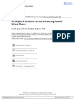 An Empirical Study On Factors Influencing Parents' School Choice