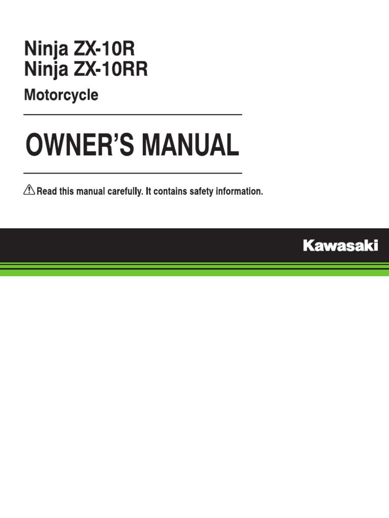 Kawasaki Z1000R オーナーズマニュアル オーナーズマニュアル