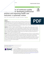 The Effectiveness of Continuous Quality Improvement For Developing Professional Practice and Improving Health Care Outcomes: A Systematic Review