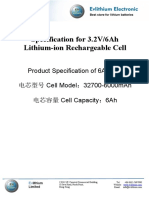 Lifepo4 Battery 32700 6000mah Cells Specifications