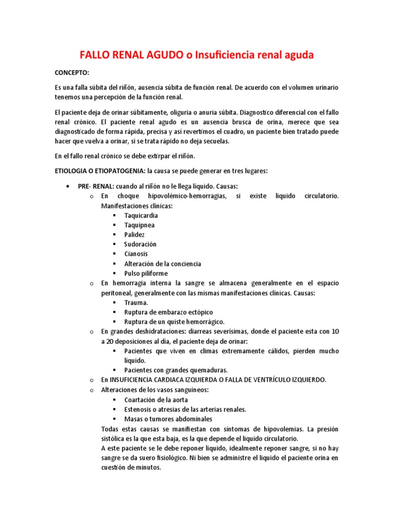 Hiperasoemia en Fallo Renal Agudo | PDF | Riñón | Sistema urinario