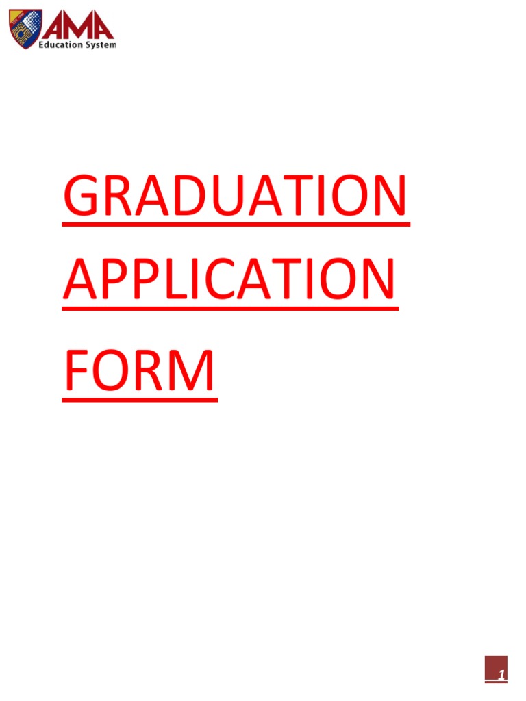 GraduationApplicationFormStudent PDF