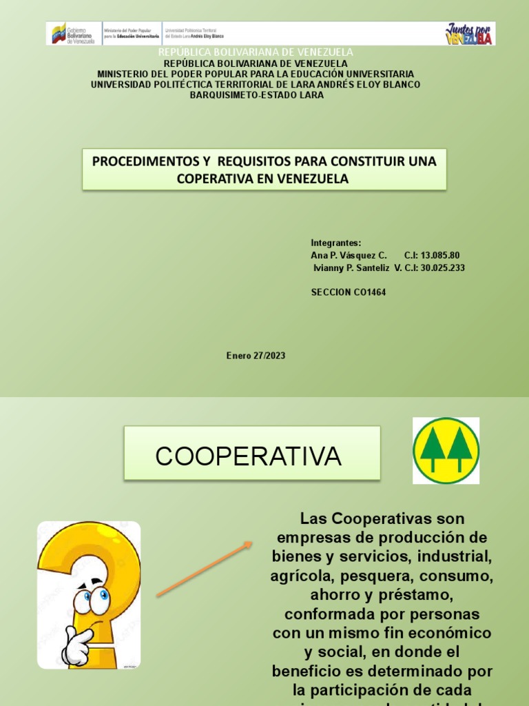 Presentación | PDF | Cooperativa | Economias
