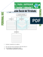 Ficha Organizacion Social Del Virreinato para Tercero de Primaria