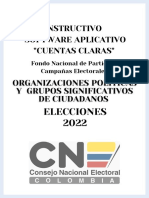Instructivo Organizaciones 2022 Cuentas Claras