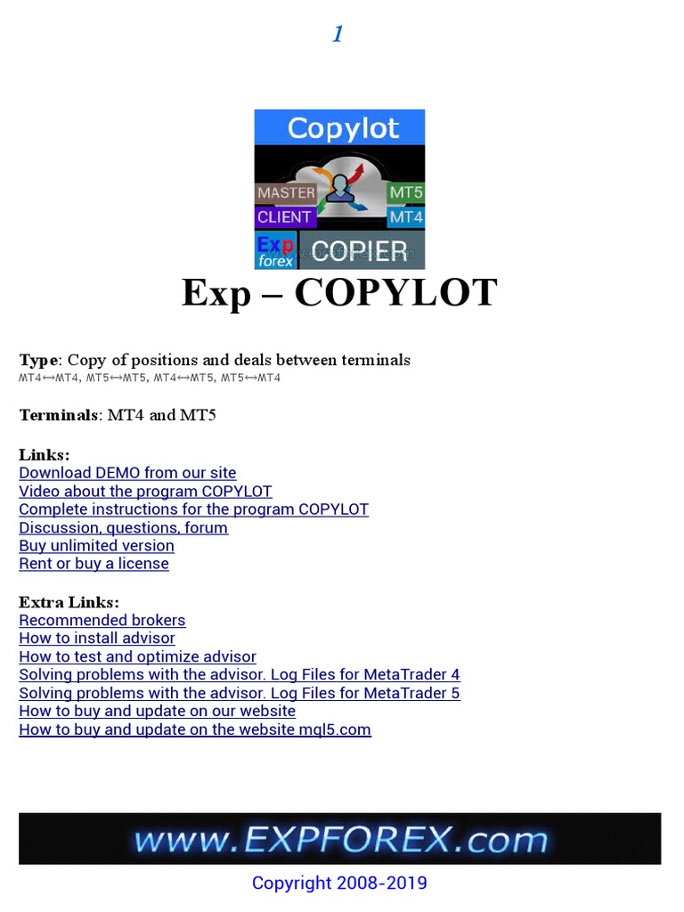 User Guide Exp - COPYLOT 2019 English | PDF | Order (Exchange.
