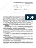 Concreto Permeável para Utilização em Pavimentação