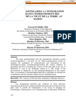 Les Contraintes Liees A L'Integration Du Tic Dans L'Enseignement Des Sciences de La Vie Et de La Terre Au Maroc