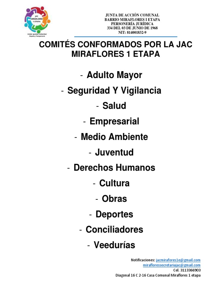 Comites | PDF | Juegos y actividades