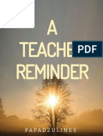 A Teacher Reminder - 63c99729