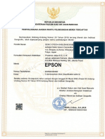 Epson Trademark Certification - LKPP