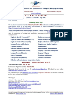 CALL FOR PAPERS (Volume 7 - Issue 38 - July 2023)