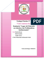 SEMINARIO Lugar Del Educador en Relación A Las Problemáticas Institucionales 1