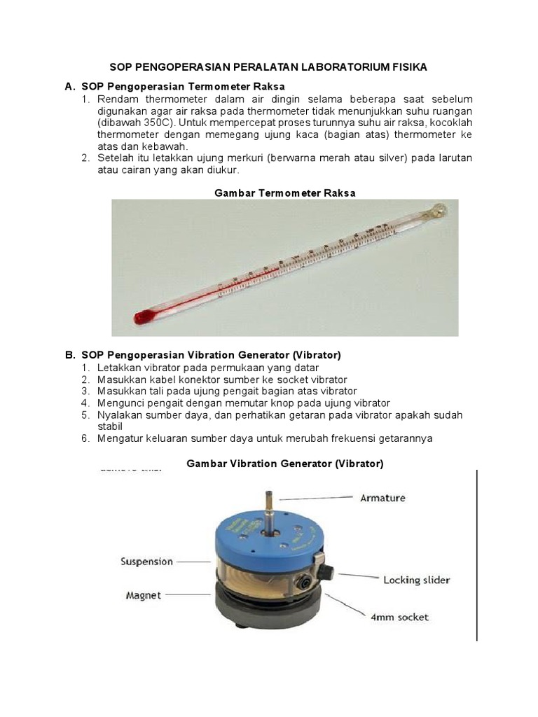 SOP PENGOPERASIAN PERALATAN LABORATORIUM FISIKA SIKTO WIDI ASTASMA YOS