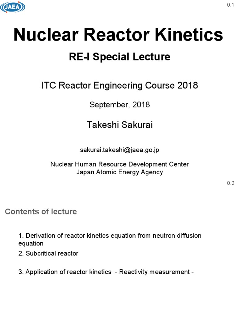Nuclear Reactor Kinetics Overview | PDF | Nuclear Reactor | Neutron