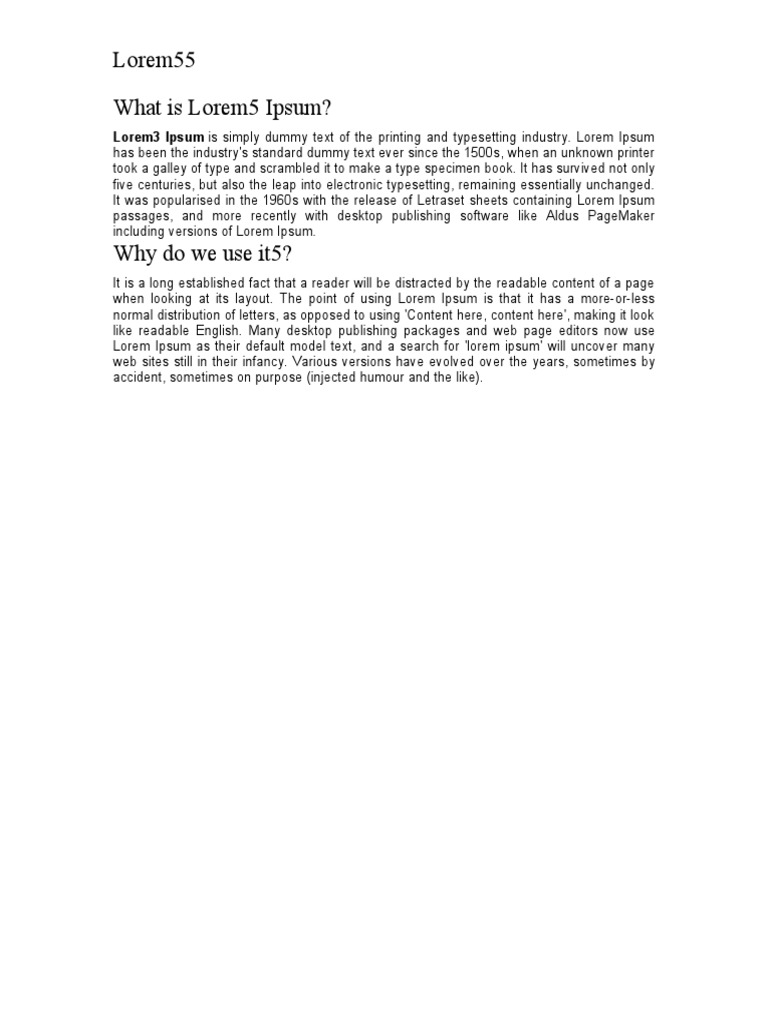 Lorem 5 Ipsum | PDF