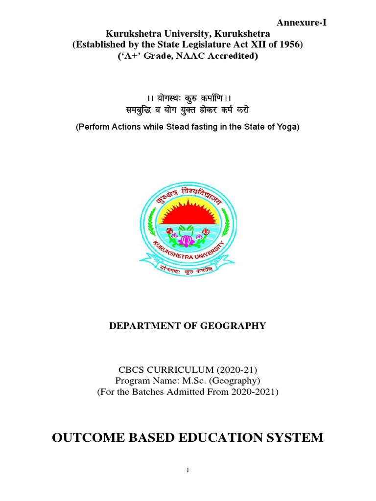 M.SC .Geography KUK PDF Geomorphology Climate
