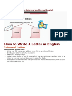 How To Write A Letter