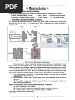 ( (Manufacturing) ) : Permanent Mold Casting Processes