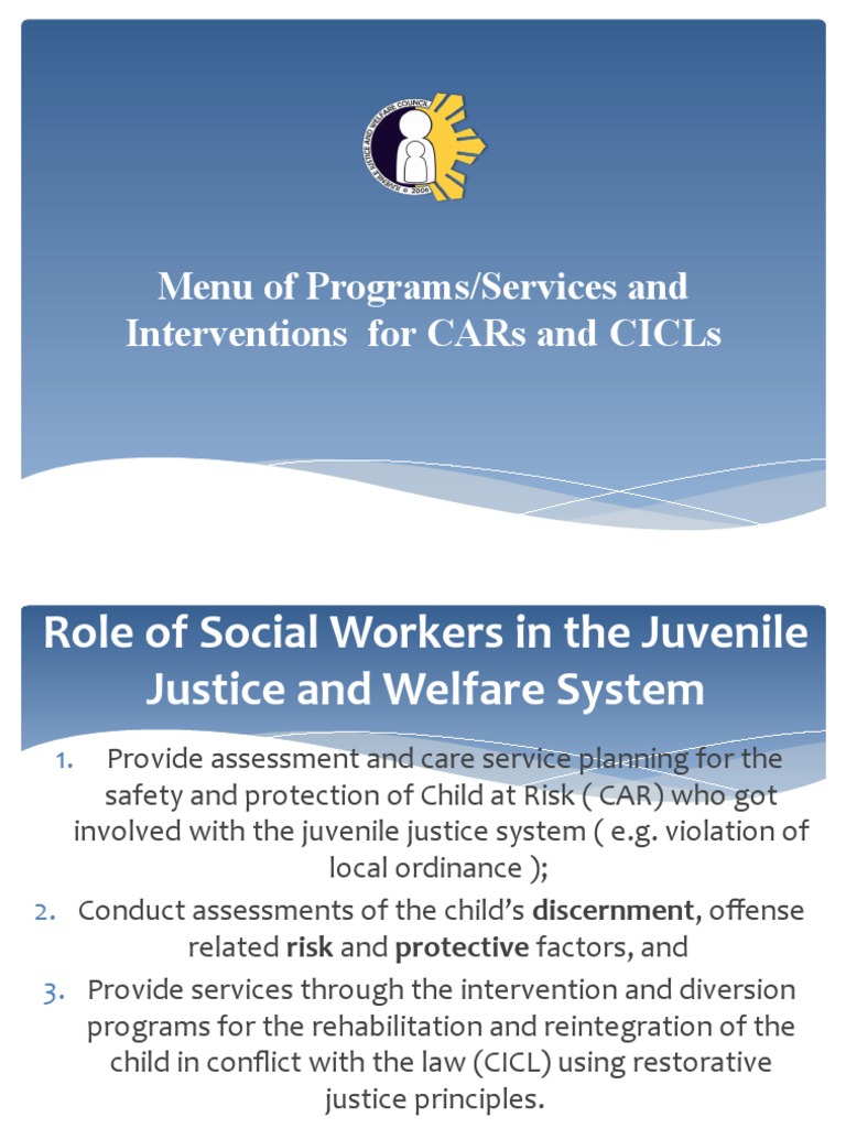 Menu of Programs Services and Interventions Final | PDF | Restorative ...