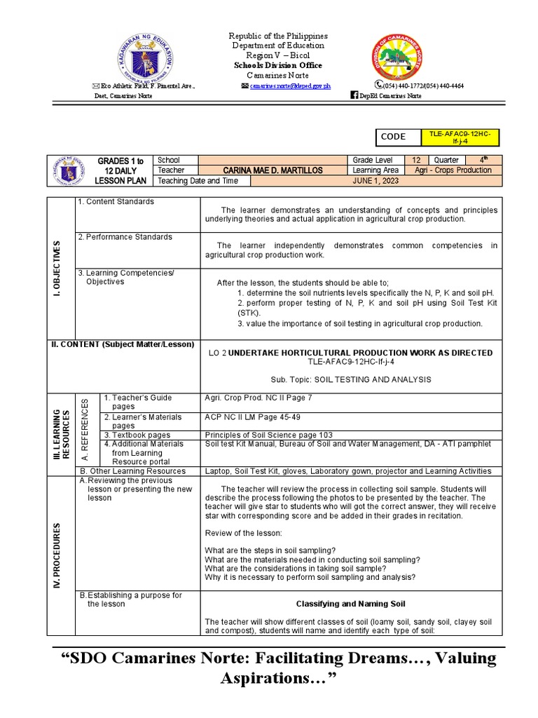 Soil Testing and Sampling in Agriculture | PDF | Soil | Teachers