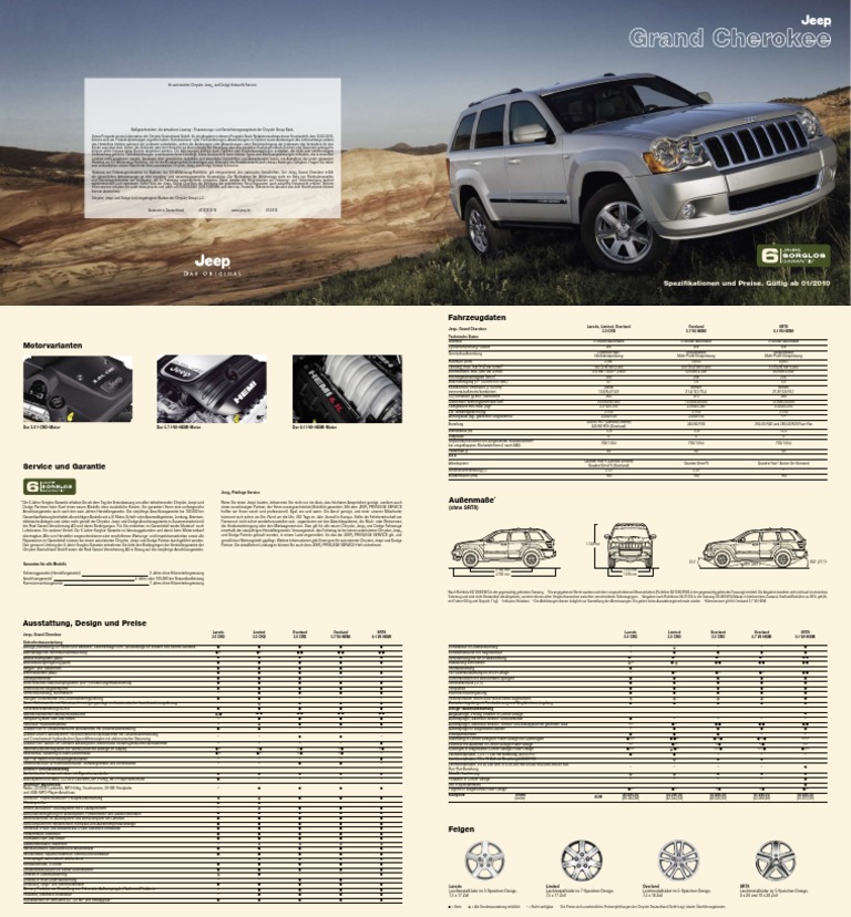 Jeep Grand Cherokee Spezifikationen Und Preise