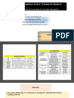 Study of International Teacher Training Development