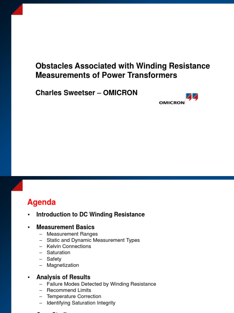 DC Winding Resistance Testing Insights | PDF | Transformer | Electrical ...