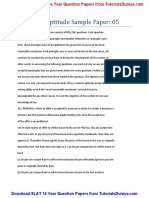 SLAT Legal Aptitude Sample Paper 5