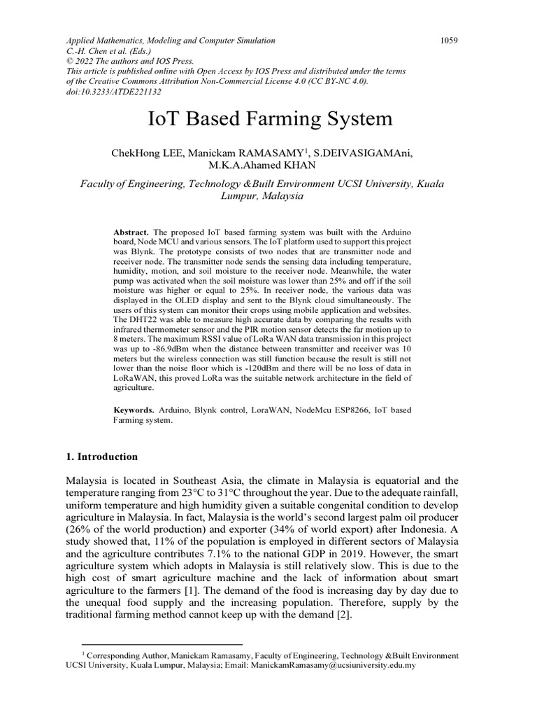 IoT - Based - Farming - System Circuit Diagram