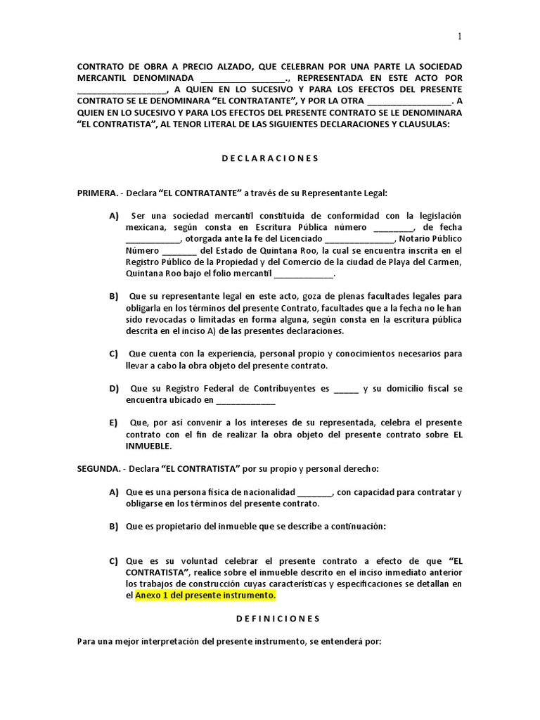 Contrato de Obra A Precio Alzado Arbitraje. | PDF | Derecho civil ...