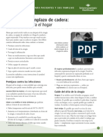 Hip Replacement Surgery Home Instructions Fact Sheet Spanish