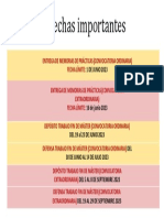 Fechas Importantes