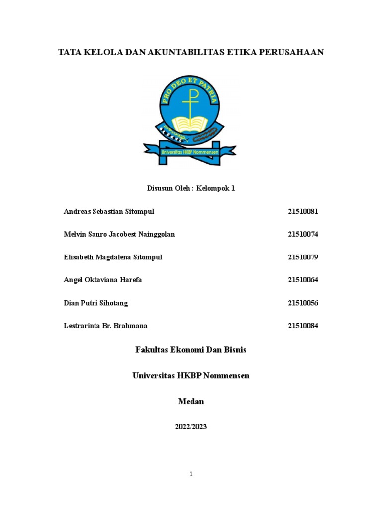 Tata Kelola dan Etika Perusahaan GCG | PDF