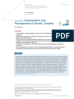 Clinical Interpretation and Management of Genetic Variants