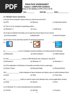 Practice Worksheet - Class 5 (CH 2, CH 3)