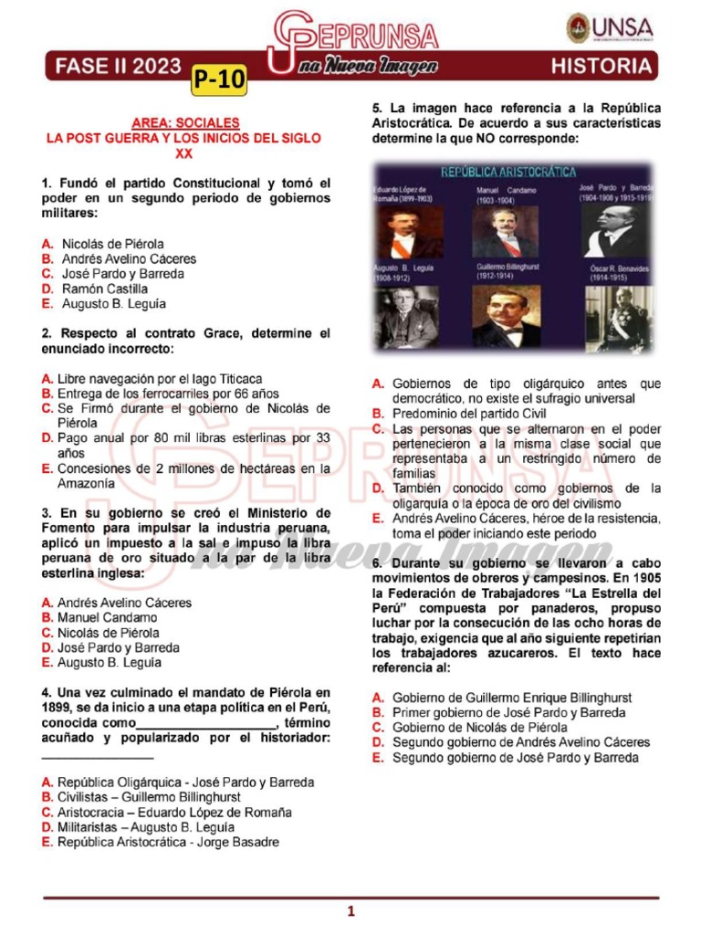P - 10 Historia Ceprunsa 2da Fase | PDF
