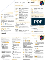 Data Transformation With Dplyr Cheat Sheet