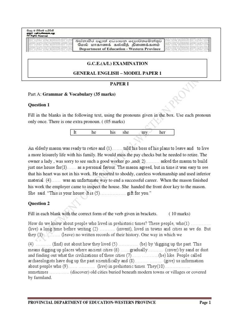2021 ENGLISH MODEL QUESTION PAPER WITH ANSWER visual data 7