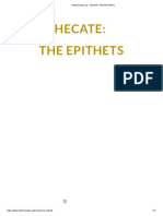 Hecate - The Epithets