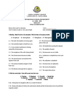 Final Exam in Biology John Loyd S.A. Banastao